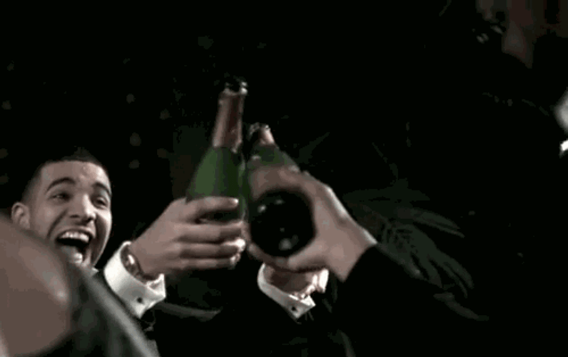 Men Laughing Champagne Popping GIF
