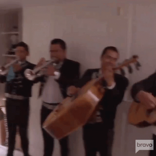 Men Playing Instruments with Bravo