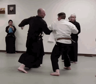 Men Practicing Karate in Gym