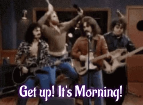 Men Singing Playing Guitars Get Up It's Morning