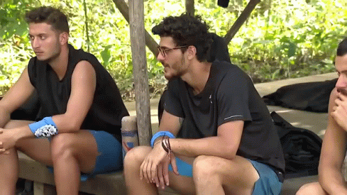 Men Sitting on Wooden Bench