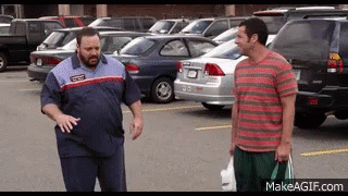 Men Standing in Parking Lot
