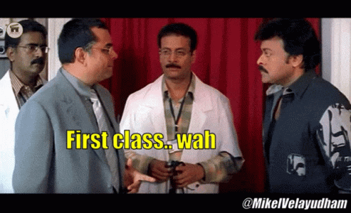 Men Standing Saying First Class Wah GIF