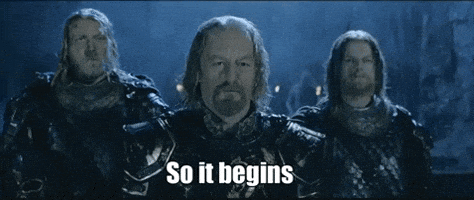 Men Standing Together Saying So It Begins GIF