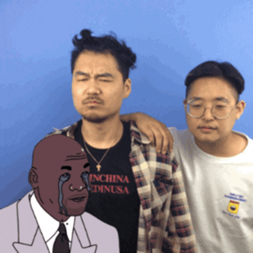 Men Teasing Loser Crying Meme GIF