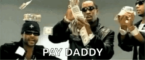 Men Throwing Money in the Air