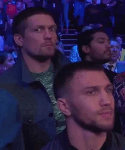 Men Watching Boxing Match One Funny Face