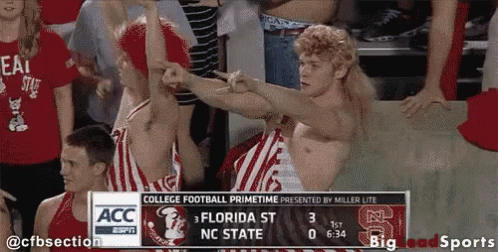Men Watching Florida vs NC State Football