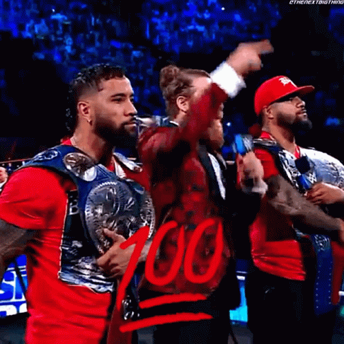 Men With Number 100 on Shirt