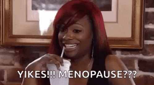 Menopause Sips Tea Yikes GIF