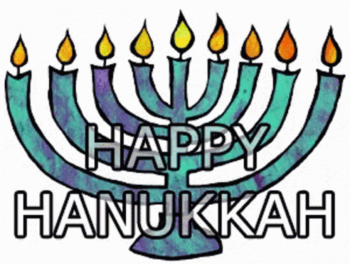 Menorah With Happy Hanukkah GIF