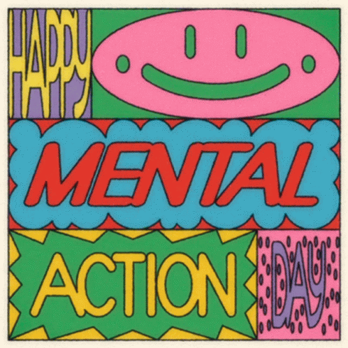 Mental Health Action Day Animated Text GIF