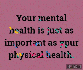 Mental Health Is Just As Important Pink Background GIF