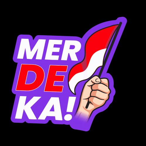 Mer De Ka Sticker Fist Holding Flag GIF