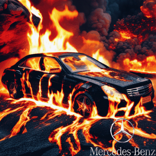 Mercedes Benz Car Explosion GIF