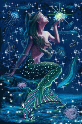 Mermaid Holding Glowing Object