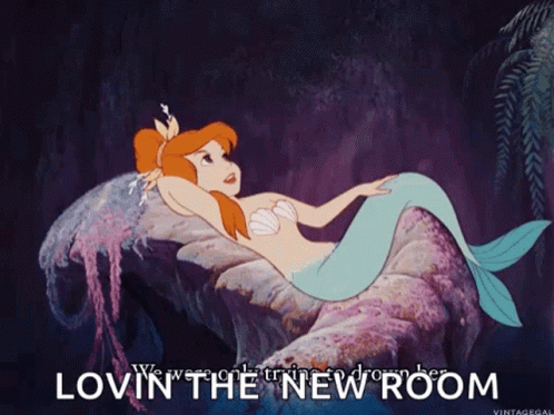 Mermaid on Rock Lovin the New Room