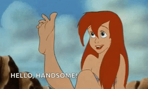 Mermaid Thumbs Up Saying Hello Handsome