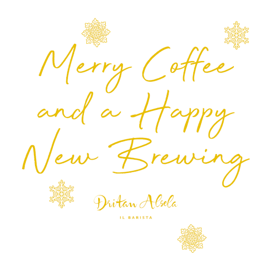 Merry Christmas And Happy New Year Coffee Brewing Greetings GIF