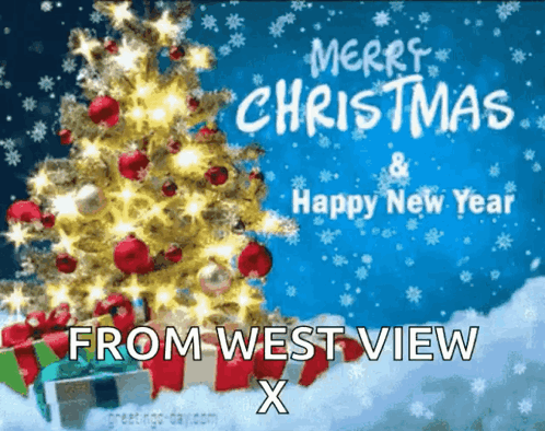 Merry Christmas And Happy New Year From West View GIF