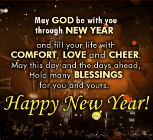 Merry Christmas And Happy New Year God Comfort Love Cheer Quotes GIF