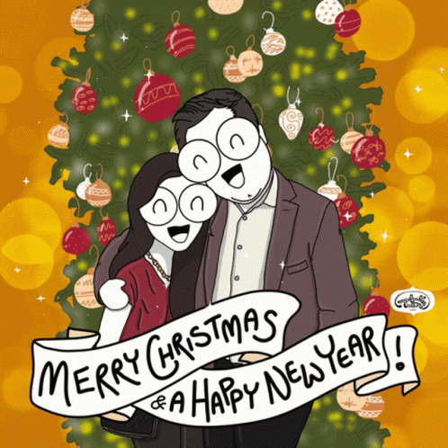 Merry Christmas And Happy New Year Sweet Caroline GIF