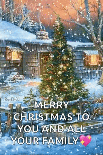 Merry Christmas And Happy New Year To You And All Your Family Heart GIF