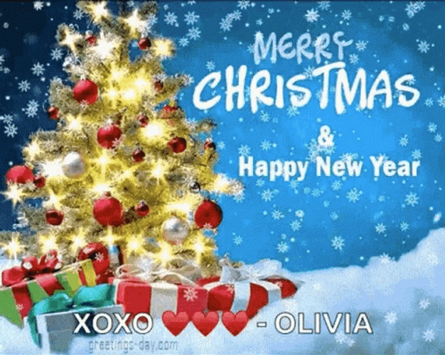 Merry Christmas Animated Snow Xmas GIF