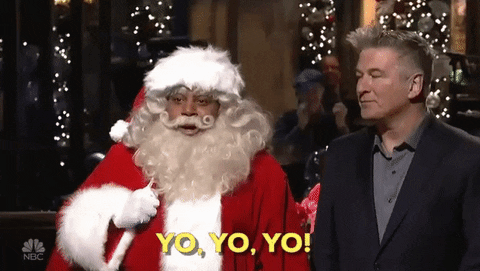 Merry Christmas Black Santa Saturday Night Live GIF