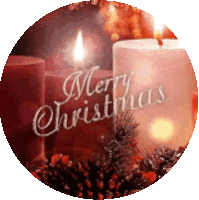 Merry Christmas Candles Sticker GIF