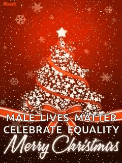 Merry Christmas Card With Christmas Tree Made of Stars