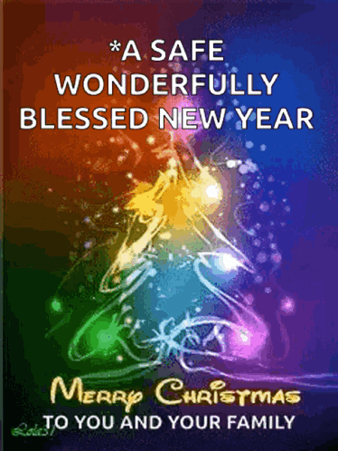 Merry Christmas Card With Tree