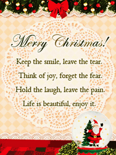 Merry Christmas Daughter Festive Greeting Card GIF