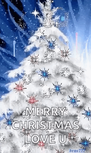 Merry Christmas Daughter White Snowy Christmas GIF