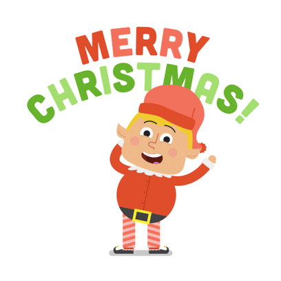 Merry Christmas Elf Happy Cartoon GIF