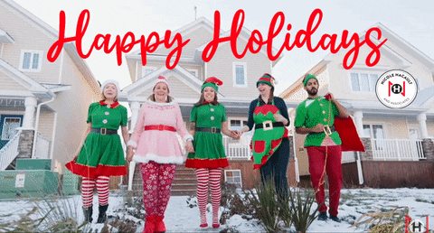 Merry Christmas Elf Happy Family Dance GIF