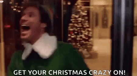 Merry Christmas Elf Will Ferrell Panicking GIF