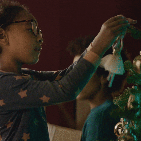 Merry Christmas Eve Decorating Girl GIF