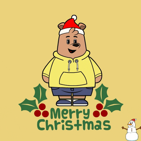 Merry Christmas Eve Pants Bear GIF