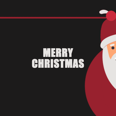 Merry Christmas Eve Passing Santa GIF