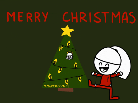 Merry Christmas Eve Stickman GIF