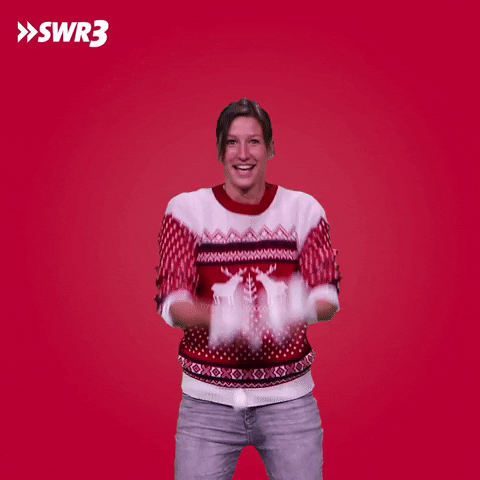 Merry Christmas Eve Throwing Snow GIF