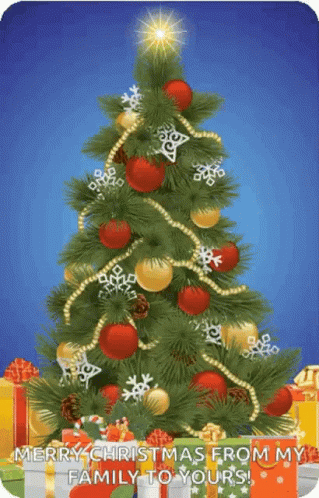 Merry Christmas Family Christ Animated Greeting GIF