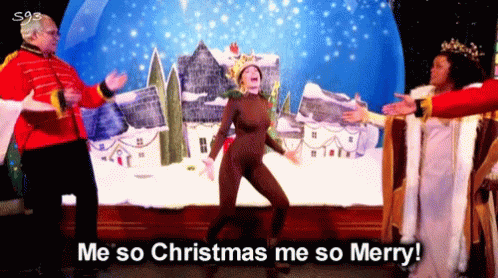 Merry Christmas Funny Britta Perry Performance GIF