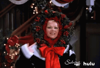 Merry Christmas Funny Sabrina And Her Shining Lantern GIF
