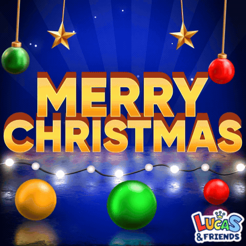 Merry Christmas Greeting Card With Lucas & Friends