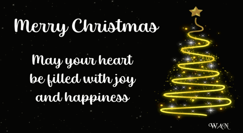 Merry Christmas May Your Heart Be Filled With Joy And Happiness With A Christmas Tree In The Background GIF