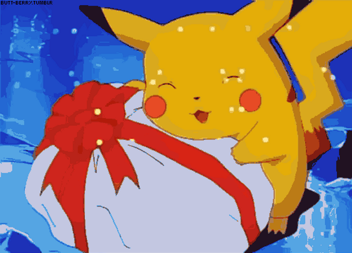 Merry Christmas Pokemon Pikachu GIF