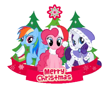 Merry Christmas Ponies Greeting