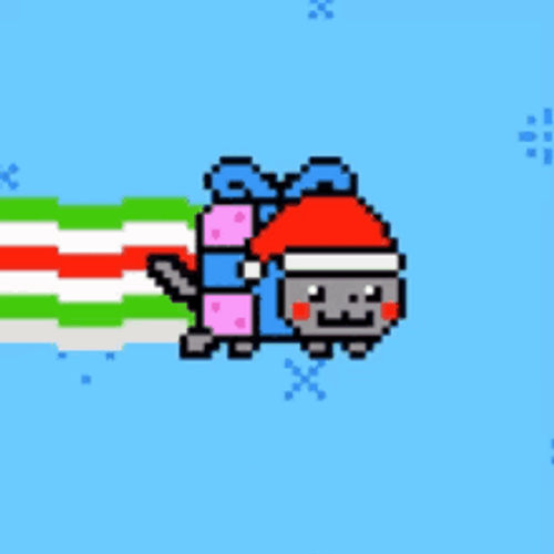 Merry Christmas Santa Claus Nyan Cat GIF